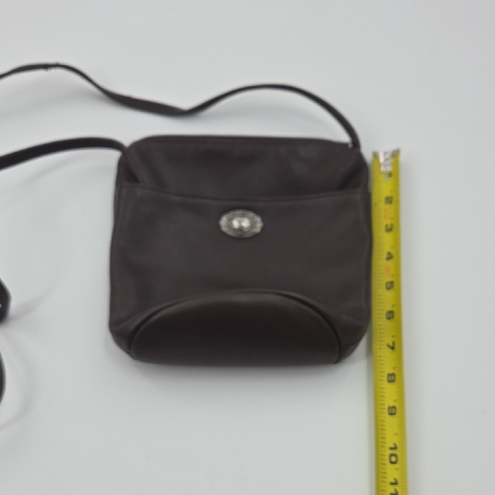 Small Dark Brown Fossil Leather Bag - Picture 5 of 16
